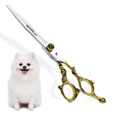 7.0寸 Freelander 440C HB-7个性 镀金猴柄 美发剪宠物剪平剪送包