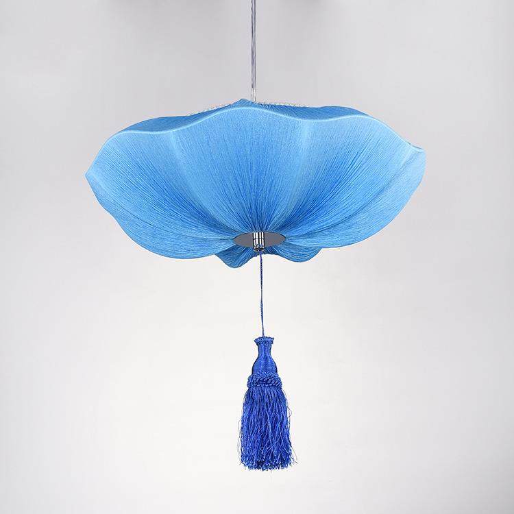 古典荷叶荷花灯具新中式婚庆布艺灯笼火锅店走廊茶楼餐厅饭店吊灯,家装灯饰光源,智能吊灯,淘宝优惠券,粉丝福利购,淘宝优惠卷