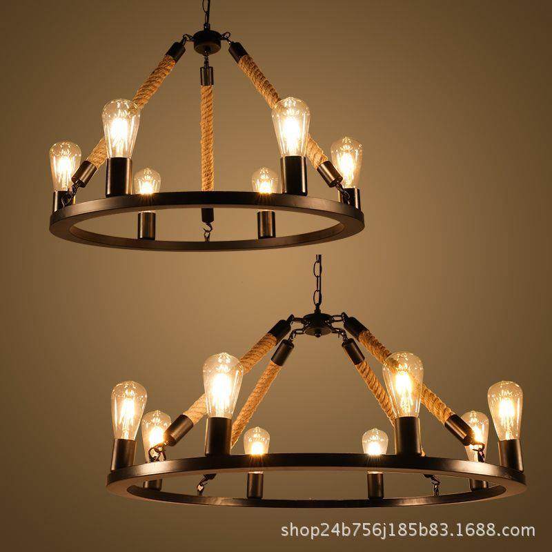 现代个性餐厅吧台咖啡馆复古麻绳吊灯艺术酒吧吊灯 创意麻绳吊灯,家装灯饰光源,智能吊灯,淘宝优惠券,粉丝福利购,淘宝优惠卷