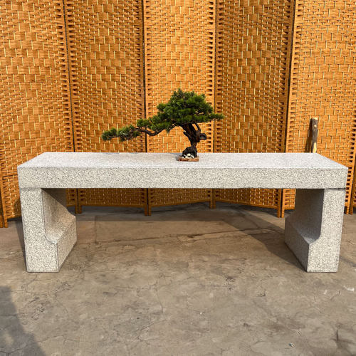 石雕盆景架子花架庭院户外花园石头摆台新中式仿古阳台条凳条桌