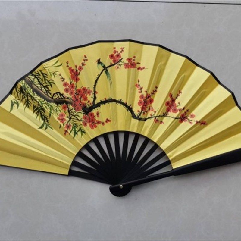 8寸戏曲扇子戏剧贵妃醉酒舞蹈京剧牡丹梅花折扇绢布