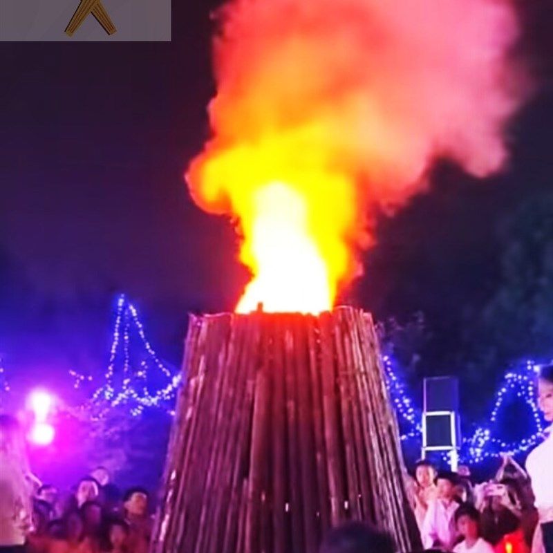 3百-5000千人晚会电子篝火炬伏羲壁炉防水假篝火仿真火盆火把节灯