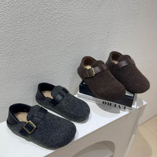 复古加绒勃肯女鞋秋冬新款