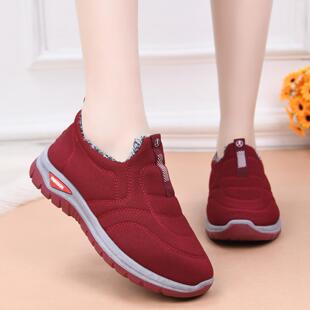 靴子保暖舒适妈妈鞋 棉鞋 女鞋 新款 加绒加厚雪地靴 女冬季