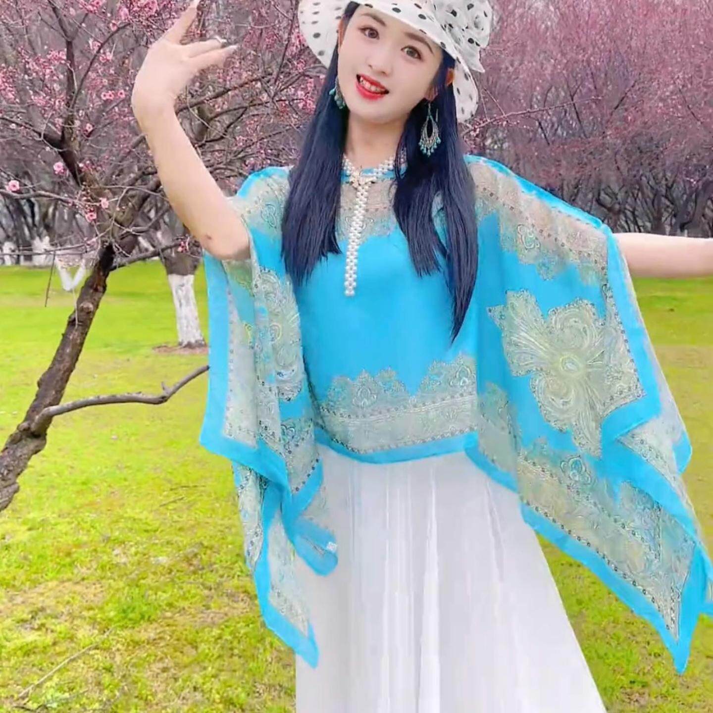 2026夏天丝巾防晒披肩骑车开车雪纺围巾女海滩纱巾超大薄款沙滩巾