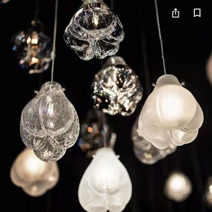 2021新款水晶吊灯现代简约餐厅样板房灯楼梯卧室北欧灯具全屋led