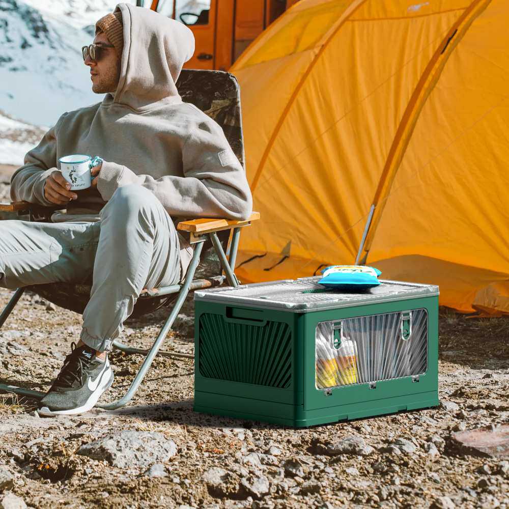 收纳箱凳子两用储物座椅可坐人车载户外露营防水塑料多功能折叠盒