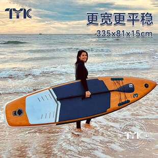 新款运动户外站立式桨板充气冲浪板pvc划桨sup板浆板船海上冲浪板