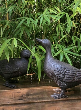 复古铸铁工艺品酒吧会所庭院家居装饰桌面摆件挂件墙壁装饰鸭子