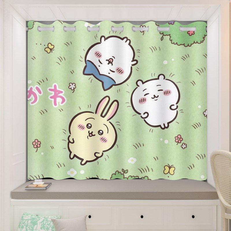 卡通窗帘遮光儿童房卧室飘窗2024新款可爱飘窗遮阳布免打孔安装,居家布艺,定制窗帘,淘宝优惠券,粉丝福利购,淘宝优惠卷