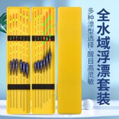 鱼漂套装 高灵敏浮漂野钓醒目加粗全套夜光日夜两用漂鲫鱼漂盒浅水