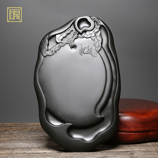 匠心非遗 省级名师柯崇作品/桃李满天下/精品老坑砚台 手工天然老