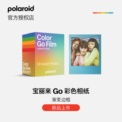 Polaroid宝丽来相纸Go型相纸渐层边框迷雾紫金框底片拍立得礼物