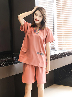 汗蒸服苎麻女款民族风韩版情侣高档大码套装家居睡衣浴服桑拿服