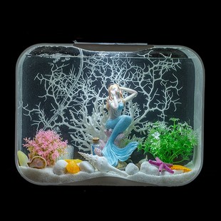 鱼缸造景全套水族箱装饰仿真水草金鱼缸布景摆件懒人假山珊瑚景观