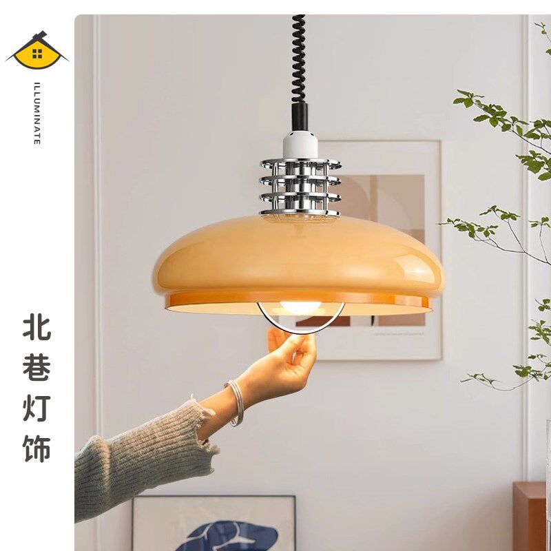 中古包豪斯可伸缩餐厅吊灯设计师复古吧台岛台装饰灯具卧室书房灯