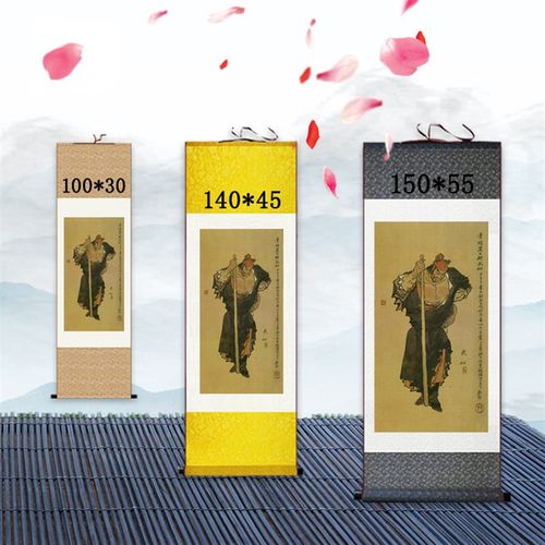 武松画像 丝绸画 武松打虎醉打蒋门神挂画 客厅卧室庙堂卷轴画