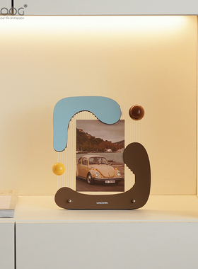 EMITDOOG相框摆件软装家居客厅入户玄关装饰时钟卧室高级感礼品