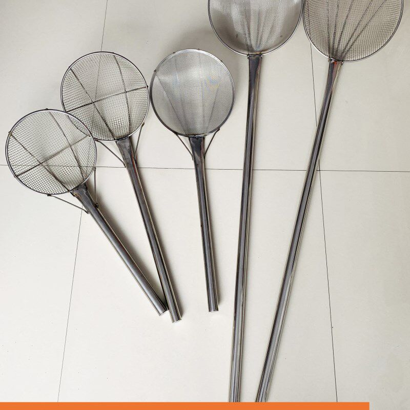 加厚捞网特长油炸大炸漏不锈钢长柄粗网漏食堂工厂加长把漏勺密漏