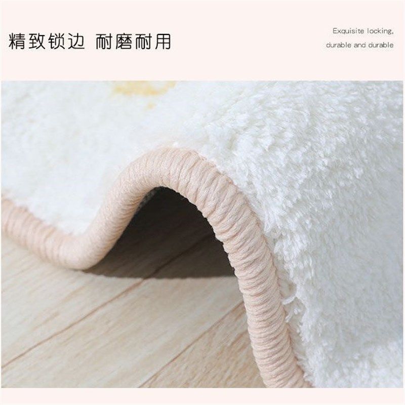 卡通波浪卧室地垫搞怪动物床边毯床前垫客厅家用毯子长条床尾地毯