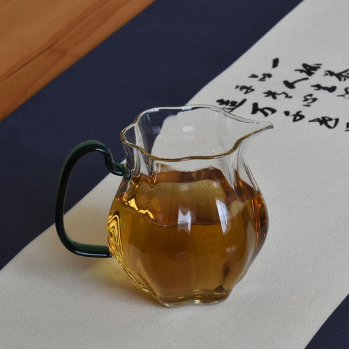 玻璃公道杯瓜棱透明公杯耐高温分茶器泡茶杯茶具配件家用办公茶海