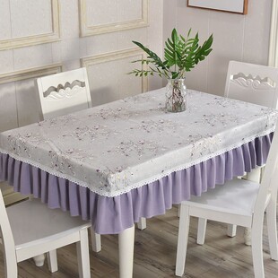 田园桌布布艺棉麻小清新茶几布电视柜桌布小碎花长方形桌套罩定制