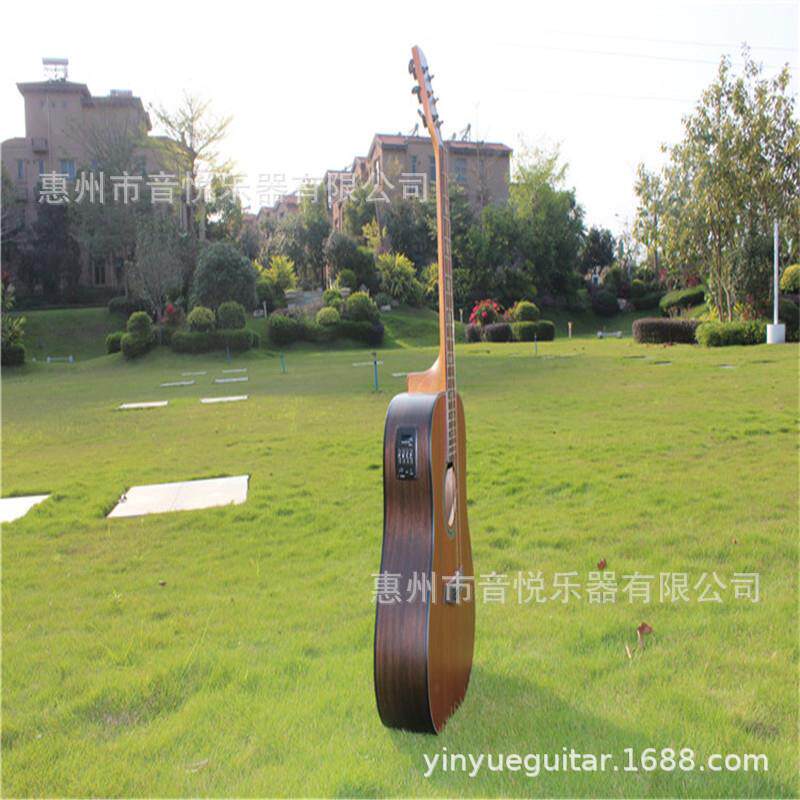 工厂直销40寸41寸木吉他红松面单带EQ电箱吉它guitarOEM贴牌