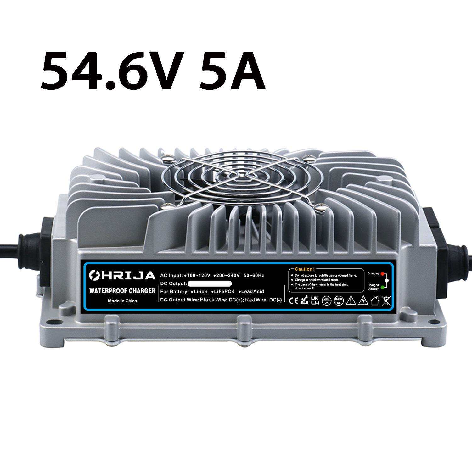 防水IP67 54.6V5A高品质防水电池充电器13串 锂离子电池充电器