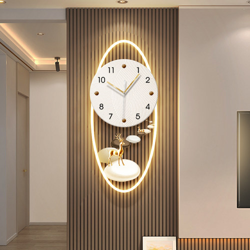 挂钟客厅钟表画电视背景墙创意装饰时钟挂墙立体简约餐厅静音挂表