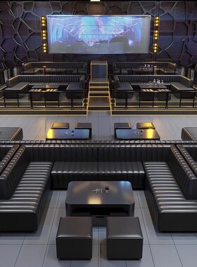 定制KTV沙发酒吧夜总会所清吧包厢靠墙转角UL型卡座茶几l型u型