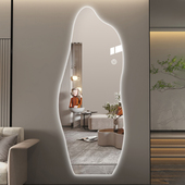 智能全身镜壁挂异形带灯家用挂墙式 穿衣镜衣帽间入户玄关试衣镜子