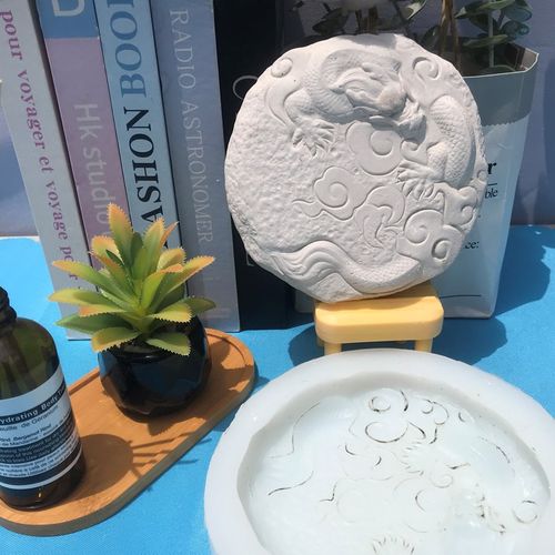 水泥壶承干泡台摆件硅胶模具茶盘磨具茶具底托家居矽胶具定制建模