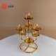 三层七星酥油灯架可放4 小时酥油灯架合金座烛台合金灯座腊烛台