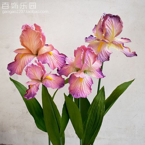 手工定制商场展会美陈婚礼装饰道具婚庆橱窗大型纸艺花鸢尾花S028