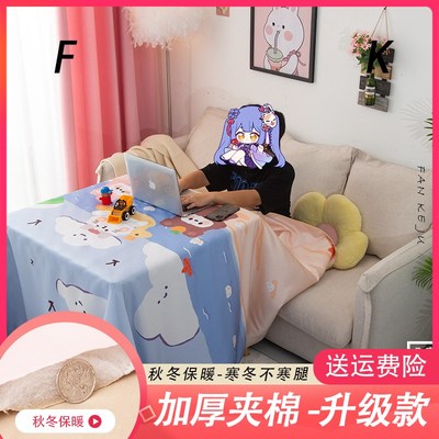 冬季保暖卡通烤火罩加厚防水夹棉电烤炉茶几套桌布家用方桌取暖罩