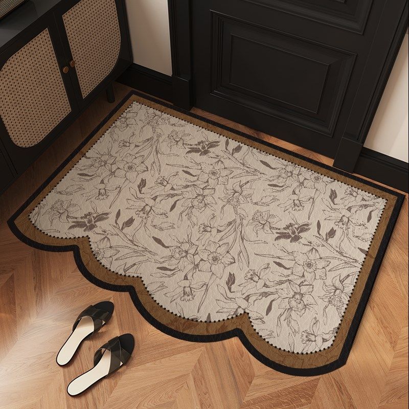 法式中古地垫入户门垫进门可擦免洗pvc可裁剪耐脏门口防滑高级感,居家布艺,入户地垫,淘宝优惠券,粉丝福利购,淘宝优惠卷