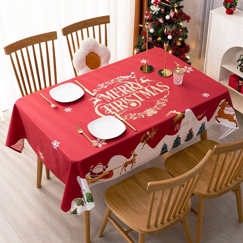 红色主题耶诞壁纸装扮壁纸耶诞节餐桌布布置装饰结婚新年2022新款,居家布艺,桌布,淘宝优惠券,粉丝福利购,淘宝优惠卷