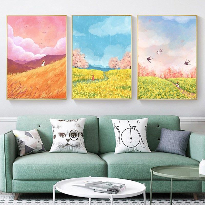 医院心理风景减压心理咨询室挂图布置减压室装饰画治愈系解压挂画,家居饰品,珐琅彩画,淘宝优惠券,粉丝福利购,淘宝优惠卷