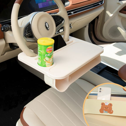 汽车方向盘平板电脑桌小桌板车上吃饭餐桌办公小桌子车载笔记本架