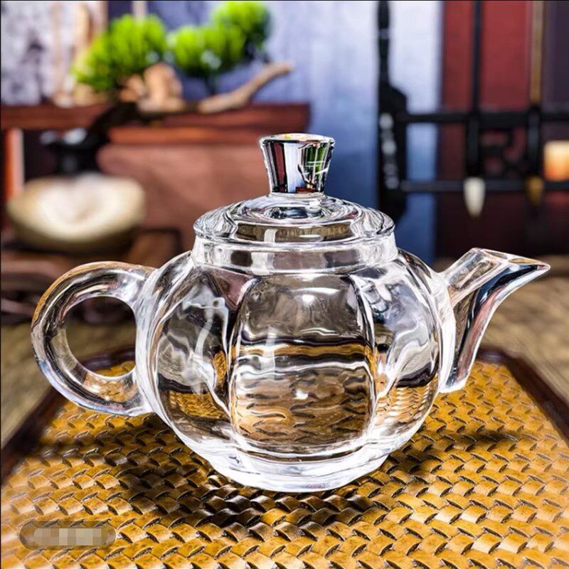 东海工艺水晶壶南瓜壶中式纯手工制作泡茶壶高档茶具套装送礼茶器