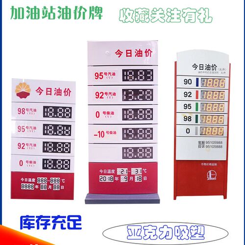 加油站可移动价格牌今日油价牌油品价格立牌便利店油品导视牌灯箱