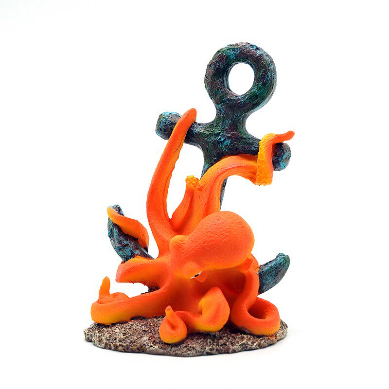 鱼缸内饰造景金鱼缸植物装饰品套餐小型全套章鱼挪威海怪鱼缸摆件