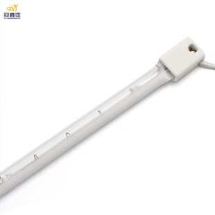 红外线半镀白灯管 800W645MM塑料吹瓶机加热管 半镀白石英加热管