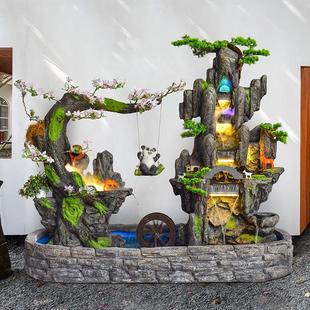 假山流水喷泉摆件办公室别墅庭院造景户外水循环鱼池酒店景观装 饰