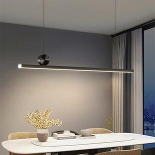 现代极简餐厅吊灯一字长条北欧创意设计师吧台岛台办公室吊线灯