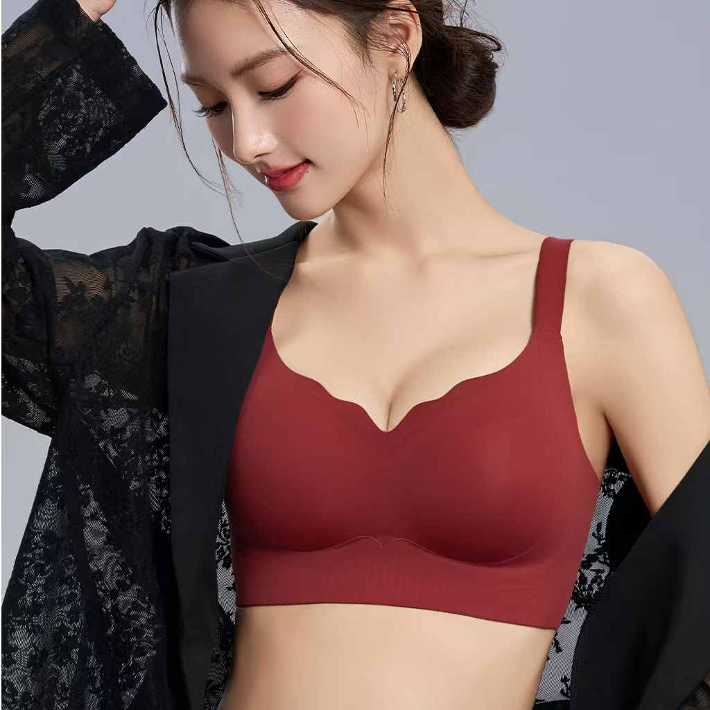 过年红聚拢宽带内衣舒适无痕透气上托提拉收副乳防下垂调整型文胸,女士内衣/男士内衣/家居服,文胸,淘宝优惠券,粉丝福利购,淘宝优惠卷