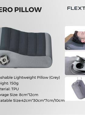 FLEXTAIL鱼尾户外充气枕头灰色TPU轻量化充气枕头ZERO PILLOW