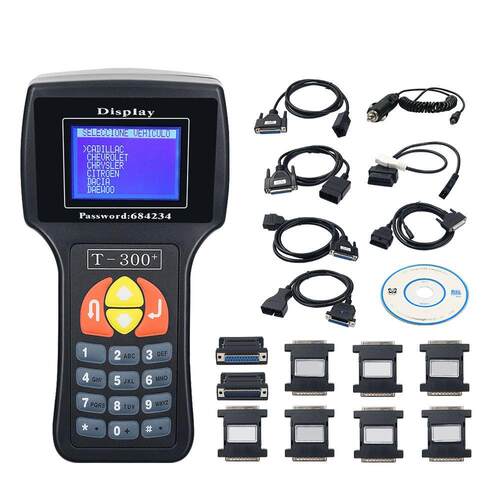 T300 Key Programmer V23.9英语/西班牙语蓝色黑色钥匙匹配仪