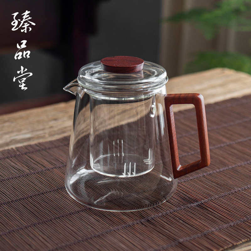 臻品堂 加厚耐高温玻璃茶壶家用大容量泡茶壶单壶茶水分离花茶壶