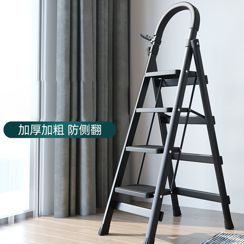 梯子家用折叠室内楼梯人字梯多功能加厚升降铝合金五步梯伸缩爬梯